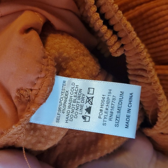 Wide Leg Corduroy Pants in Orange - Picture 11 of 14